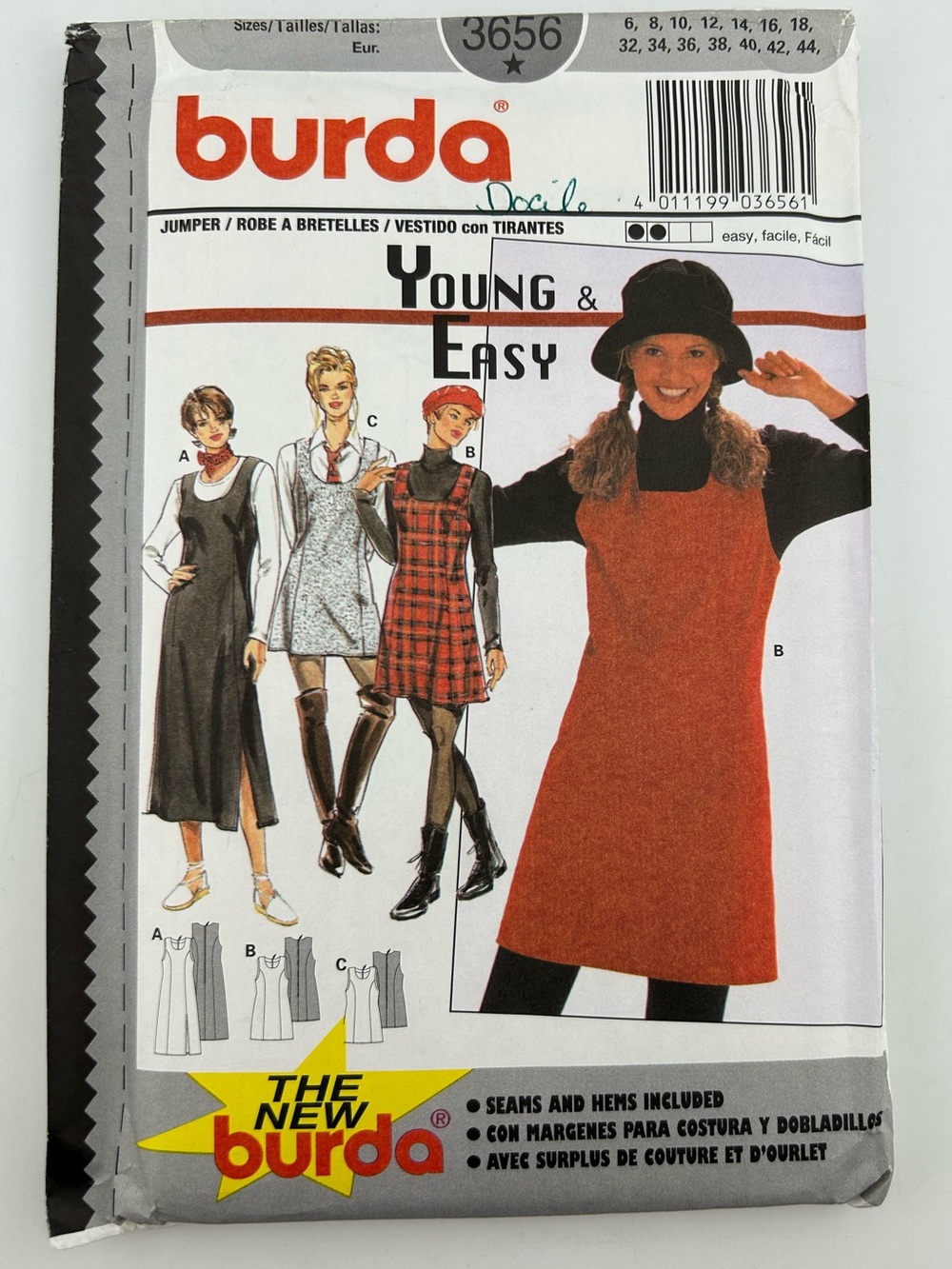 🧵 2 for 22$ 🧵 Burda Young and Easy Jumper Sewing Pattern 3656